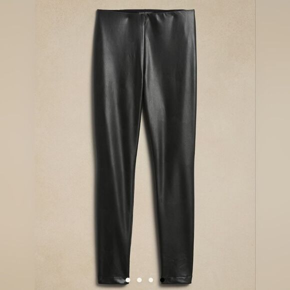 Banana Republic Factory Vegan Leather Legging, Black, Size Small, NWT - Picture 4 of 10
